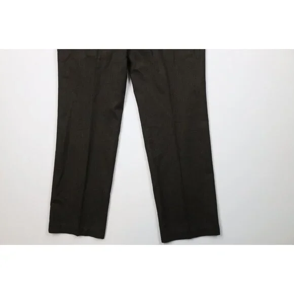 Vintage 90s Streetwear Mens Size 36x32 Wool Knit Wide Leg Chino Pants Green USA